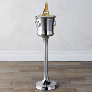 Cubo de hielo de acero inoxidable de champán de vino de Metal personalizado de plata de alta calidad con soporte y bandeja para Dutchcraft <span class=keywords><strong>Troika</strong></span> - Product Image 5