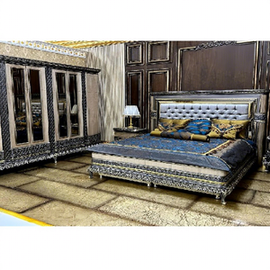 Modern European Emperor Bed Side Stools Luxurious Hand Carved Lightweight Teak Wood Bedroom Furniture <b>Foldable</b> Design - Product Image 1