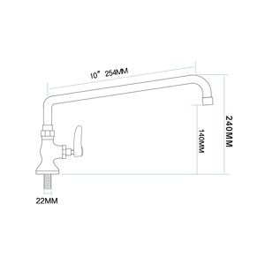 Grifo Mezclador de Cocina Profesional de Latón Cromado con Caño Giratorio de Una Sola Manija y Ahorro de Agua - Product Image 2