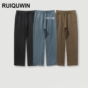RUIQUWIN nouveau produit personnalisé hommes pantalons Fitness tricoté hommes pantalons de survêtement entraînement poids lourd jambe large pantalons de survêtement - Product Image 1