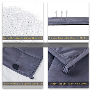 <span class=keywords><strong>Couverture</strong></span> <span class=keywords><strong>lestée</strong></span> en coton matelassé avec perles de verre lourdes de qualité supérieure, personnalisable, pour la maison et l'hôtel, pour adultes, fournie directement par l'usine - Product Image 3
