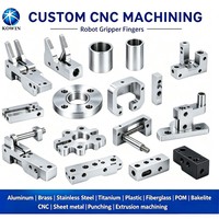 Bloque de Placa de Mandíbula de Aleación de Aluminio de Precisión, Mecanizado CNC Personalizado OEM - Piezas de Automatización para Efector Final de Robot Según Su Dibujo
