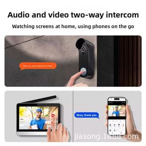 Videoportero Inalámbrico Inteligente con Pantalla, Cámara WiFi 2K HD de Bajo Consumo, Compatible con la Aplicación Móvil Tuya para Seguridad del Hogar - Product Image 5