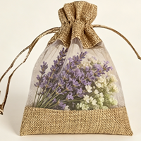 Sacs en jute et organza écologiques avec cordon de serrage, logo personnalisé imprimé, sachets parfumés à la lavande, pochettes cadeaux, fabrication chinoise, usage agricole