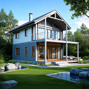 Villas MGO, Paneles <span class=keywords><strong>OSB</strong></span> de 6+12+6 mm, Ventanas y Puertas de <span class=keywords><strong>Aluminio</strong></span>, Casa Portátil Internacional, Estructura de Acero Resistente - Product Image 1