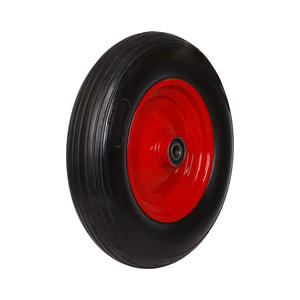 Jante en plastique/métal pneu sans chambre à air solide 3.50-8 roues en mousse PU pour chariot chariot <span class=keywords><strong>brouette</strong></span> avec roulement - Product Image 2