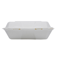 Bagasse Canne à sucre Boîte à bento biodégradable 9x6 pouces Récipient alimentaire jetable écologique 1 compartiment Boîte à lunch compostable