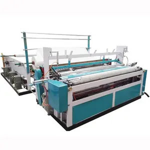 1 Automatic Making Machine With Continuous Non-stop Bathroom Tissue Toilet Paper Roll Rewinder