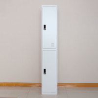 Casiers métalliques à deux niveaux économiques avec serrure à clé pour vestiaires de travailleurs