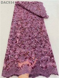 Vải Tuyn Châu Phi Vải Thun Ren Cô Dâu Vải Chất Liệu Hoa Thêu Ren Lưới Thêu - Product Image 2