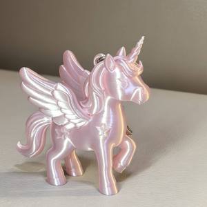 <b>Pink</b> Unicorn Keychain PVC Animal Theme Portable Promotional <b>Gift</b> for Girls and Friends - Product Image 1