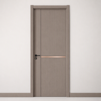 Porte intérieure moderne sur mesure, insonorisée, en bois mélaminé, avec âme tubulaire en panneaux de particules, pour projets d'appartements et d'hôtels
