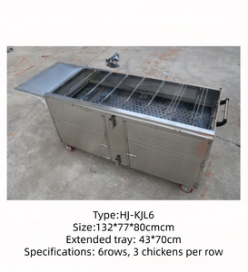 Grill à <span class=keywords><strong>poulet</strong></span> au charbon de bois avec rotation automatique pour une cuisson uniforme, idéal pour les restaurants, les stands de nourriture de rue et les barbecues HJ-KJL6 - Product Image 5