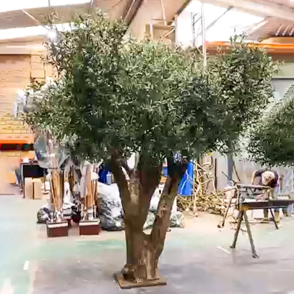 Albero ornamentale personalizzato al coperto centro commerciale all'aperto deco olivo artificiale finto enorme albero di olivo