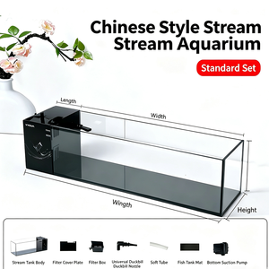 Aquarium de bureau ultra-clair Jinjing - Ensemble de filtration à cycle écologique complet - Product Image 5