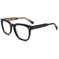 Monturas Ópticas Cuadradas de Acetato de Alta Calidad, Gafas con Filtro de Luz Azul, Diseño Personalizado con Logotipo, Monturas de Gafas para Computadora Premium para Hombre