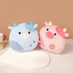 Boneka Sapi Plushie Mainan Hewan Sapi Perah Boneka Isi Dakron untuk Hadiah Anak-anak Aksesoris Pesta Custom Juguetes De Peluche De Vaca - Product Image 4