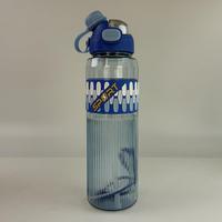 Grande bouteille d'eau de sport d'une capacité de 1L avec couvercle en paille étanche pour randonnée, gym, camping, utilisation durable en extérieur