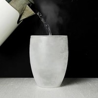 Tasse à café en verre borosilicate à double paroi de 80 ml, 150 ml, 250 ml, 350 ml, 450 ml