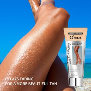 Ocheal 100g Cuidado de las piernas Crema de belleza Hidratante a base de hierbas a prueba de agua Corrector transfronterizo sin fragancia para el tono de la piel Bronceado corporal - Product Image 1