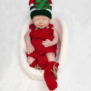 Poupée moules lestés réaliste grande taille 20 pouces souriant doux gratuit solide fille Reborn Silicone bébé poupée - Product Image 6