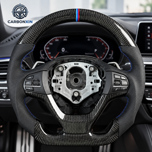 Volant personnalisé pour BMW E92 F30 F10 E60 F31 F82 E61 E90 E39 E91 E70 E46 E53 F80 F48 F01 F32 F36 F07 F93 E87 en fibre de carbone - Product Image 4