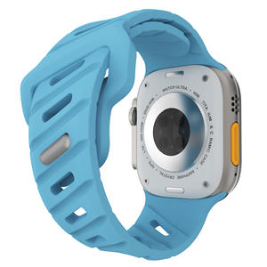 สายนาฬิกา Apple Watch Ultra Sport ซิลิโคน ระบายอากาศได้ดี แบบเจาะรู 49 มม. กันน้ำลึก 100 ม. สีน้ำเงิน - Product Image 1