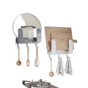 Wall-mounted, no-drill, minimalist modern suction cup pot lid <b>rack</b>, a <b>kitchen</b> <b>storage</b> essential, universal <b>storage</b> <b>rack</b> - Product Image 5