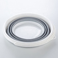 Seau à eau pliable en Silicone TPR, porte-glace Portable pliable seau de pêche en plein air