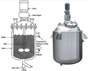 Tùy chỉnh 1000L Bể áp lực cao lò phản ứng thép không gỉ SS316L Áo khoác sưởi ấm động cơ tự động áp lực tàu động cơ - Product Image 3