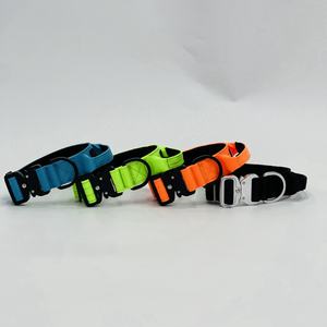 طوق كلب بمشبك معدني للطيران من الألومنيوم أخف وزنا قابل للتعديل من النايلون للخدمة الشاقة طوق تدريب تكتيكي مع مقبض - Product Image 1