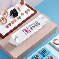 Petite étiquette transparente personnalisée de prix de bijoux en acrylique magnétique de table pour la boulangerie de supermarché