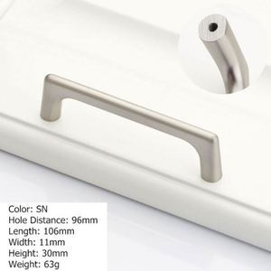 WEKIS Zinc Alloy Minimalist Bedroom Cabinet Pull Furniture Drawer Handle for Kitchen Cabinets & Wardrobe-Durable Metal Handles - Product Image 2
