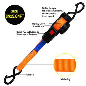 Có thể thu vào <span class=keywords><strong>Ratchet</strong></span> <span class=keywords><strong>Tie</strong></span> xuống dây đai với an toàn kép J <span class=keywords><strong>Hooks</strong></span> cho hàng không thiết bị & động cơ Giao thông vận tải - Product Image 4