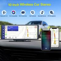 Terbaru 10.26 inci Carplay dengan Sensor cahaya Dual Track Stereo Radio nirkabel Android Auto PND MP5