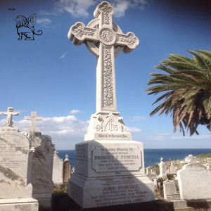 Blve tùy chỉnh thực hiện tay khắc chéo tượng đài đá Granite đá cẩm thạch bia mộ bia mộ cho nghĩa trang - Product Image 4