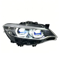 Pièces automobiles SJC, jaune et blanc, double couleur, pour BMW Série 2 F22, ensemble de phares, 14-21, mise à niveau style laser, feux de jour