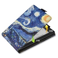 Casing Kulit PU dengan Tali Pegangan dan Cetakan Sutra untuk Kindle Paperwhite 1/2/3/4 2012/2013/2015/2018
