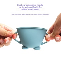Ensemble de vaisselle pour bébé 6 pièces, ustensiles d'alimentation en silicone pour bébés, nourriture pour bébés, ensemble pour enfant avec ventouses, qualité alimentaire pour maman