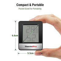 Termómetro Higrómetro Digital para Interiores ThermoPro TP49, Mini Termómetro de Habitación, Monitor de Temperatura