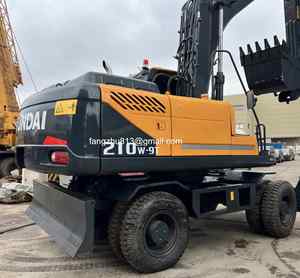 Excavatrice sur pneus d'occasion Hyundai 210w-9 R210, état d'origine, équipement de construction à vendre, excellent état, Corée - Product Image 6