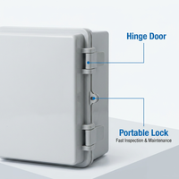 Boîtier de distribution d'alimentation étanche IP67 en plastique ABS ZEBOX pour instruments électroniques de surveillance intérieurs et extérieurs