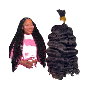 100% Raw Brazilian Water <b>Wave</b> <b>Hair</b> Weaving Jerry Curly Boho Curls No Weft Kinky <b>Deep</b> <b>Wave</b> Bulk Human <b>Hair</b> Wholesale Braiding - Product Image 4