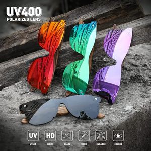 Lunettes de soleil en <span class=keywords><strong>bambou</strong></span> en bois de zèbre faites à la main polarisées pour hommes et femmes lunettes de soleil en bois S5029 - Product Image 2