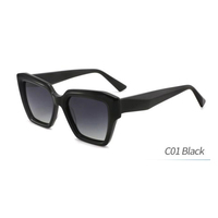 Lunettes de soleil polarisées carrées surdimensionnées en acétate style vintage 2026, de créateur, unisexe, avec logo personnalisé, pour femme, haute qualité, vente en gros, style rétro