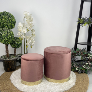 Handmade Convertible Foldable Pouf Ottoman Round Stool Multi-Purpose <strong>Footstool</strong> for Bedroom Living Room Hotel Decor Modern - Product Image 1