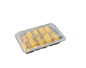 Transparent Plastic Square Lunch Box Fast Food Catering Takeaway Food Packaging Container With Lid