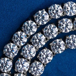 Magnifique Bijou GRA Bling Bling Hip Hop en Argent S925, Collier Chaîne Tennis Glaçée avec Moissanite VVS de 2mm 3mm 4mm 5mm 6mm pour Hommes et Femmes - Product Image 4