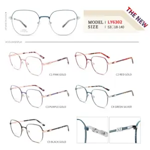 2024 TOP New Metal Men Women Acetate Eyeglasses High Quality Wholesale Optical Glasses Frame Custom Logo