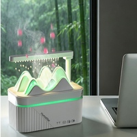 Diffuseur d'arômes ultrasonique OEM en forme de goutte de pluie, humidificateur à brume froide avec minuterie et veilleuse d'ambiance pour chambre et décoration intérieure